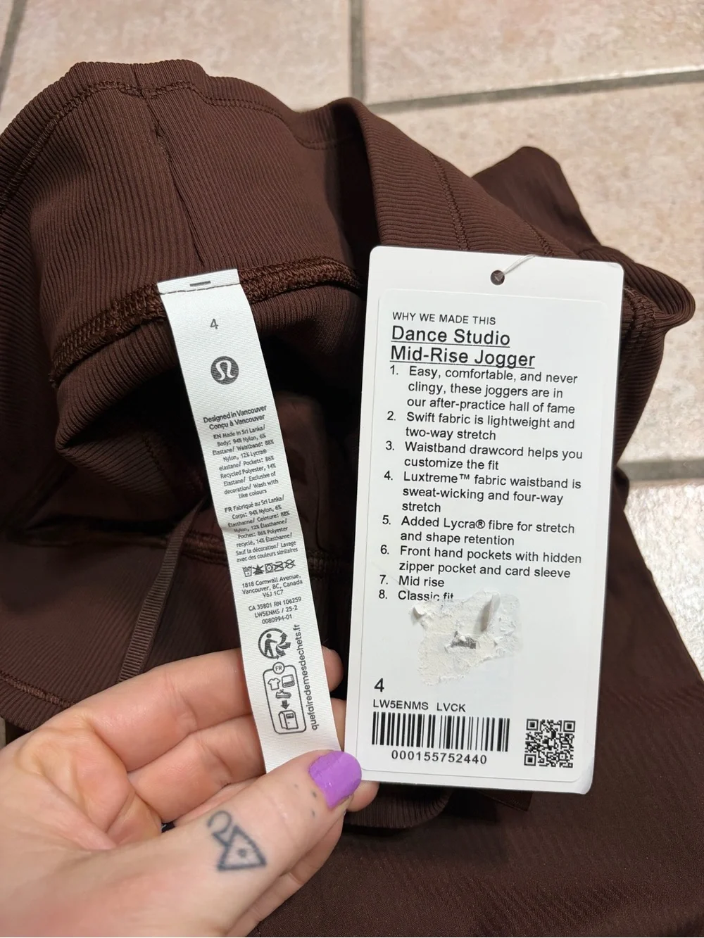 NWT Lululemon Dance Studio Mid-Rise Jogger *28” *Full Length (Lava Cake) Size 4